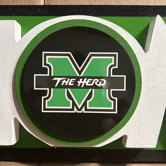 Marshall “The Herd” Wood Decor “HOME” Sign NEW - Picture 1 of 5